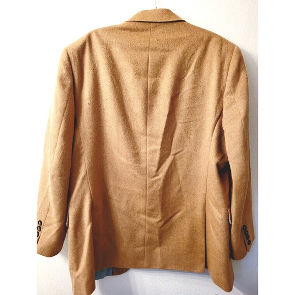 Vintage STAFFORD Mens Blazer Sportcoat Size 44 Reg Camel Hair Casual Wool Jacket - Picture 11 of 13